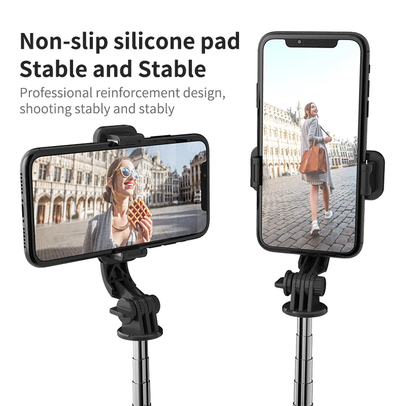 STTKGZD Portable Mini Selfie Stick Foldable Tripod Phone Stand Holder Support Wireless Bluetooth Remote Control Shutter Android