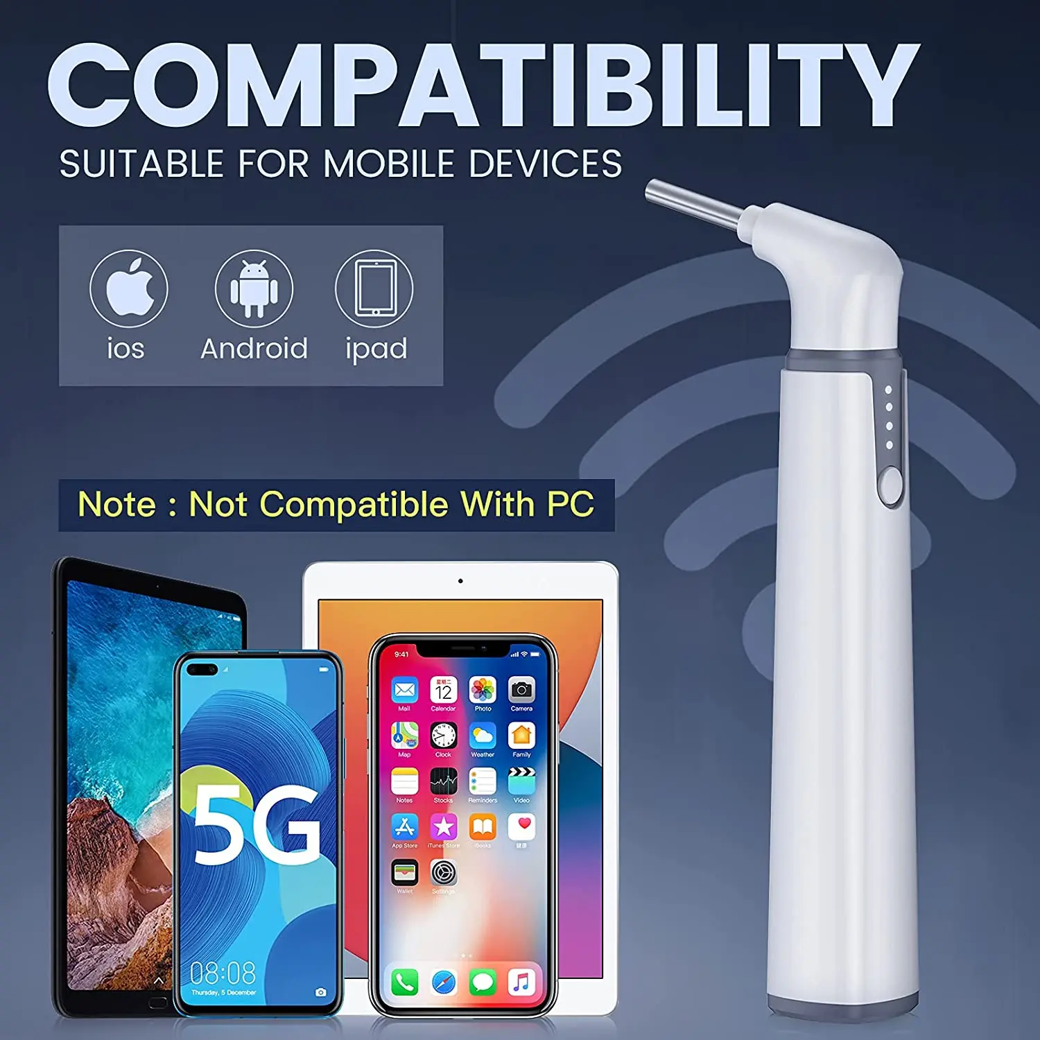 Portable Wireless Endoscope 3.9mm Wifi Visible Ear Endoscope Camera Earpick Nose Inspection for Iphone Android Phone