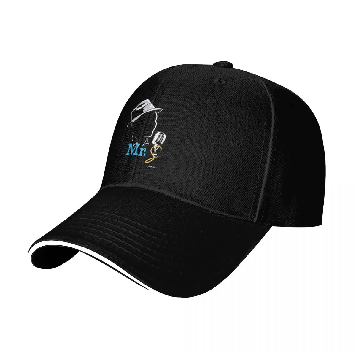 Sinatra Mr. S The Voice Design Fitted Scoop Baseball Cap Vintage Retro Embroidered Lightweight Packable Gift for Him Her
