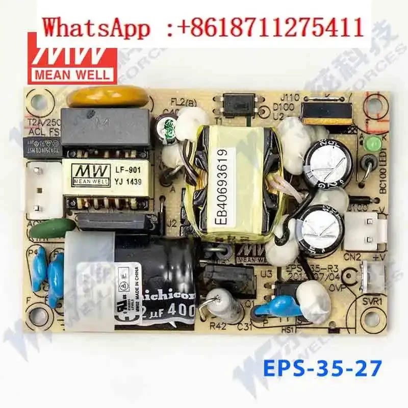 

Mingwei EPS-35-27 35 Вт источник питания 27V1.3A подложка печатной платы голая плата регулятор напряжения постоянного тока тайваньский бренд
