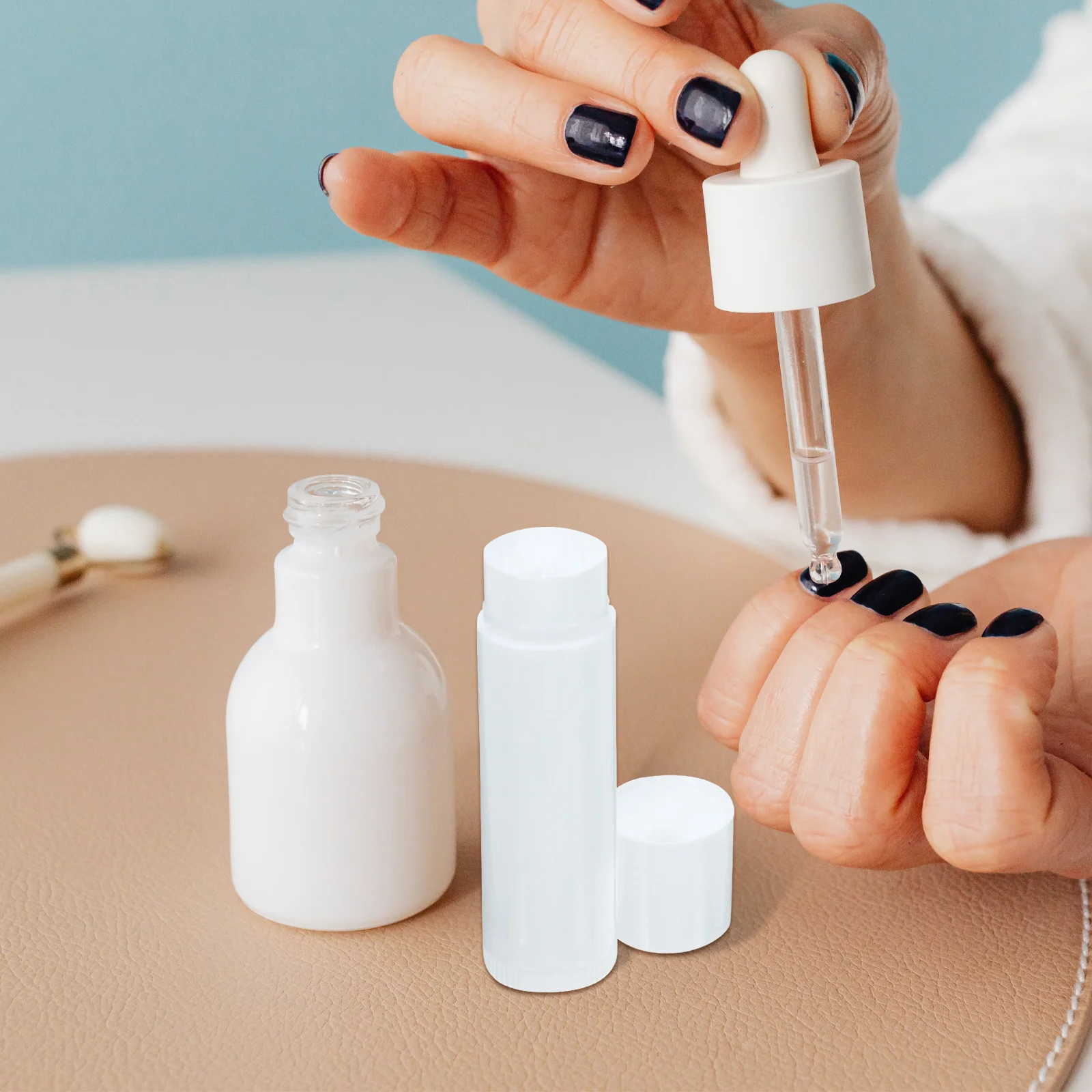 50 قطعة أنابيب فارغة Pp حاوية شفافة مع قبعات لتقوم بها بنفسك عبوة دفع آلية أنبوب بلسم الشفاه مع قبعات بلسم الشفاه الفارغ #6