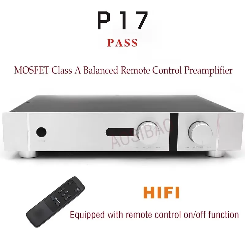 Sunbuck PASS P17 MOSFET HIFI Preamplifier Remote Control fully Balanced Class A Preamplifier Amplifier Audio Pre amp