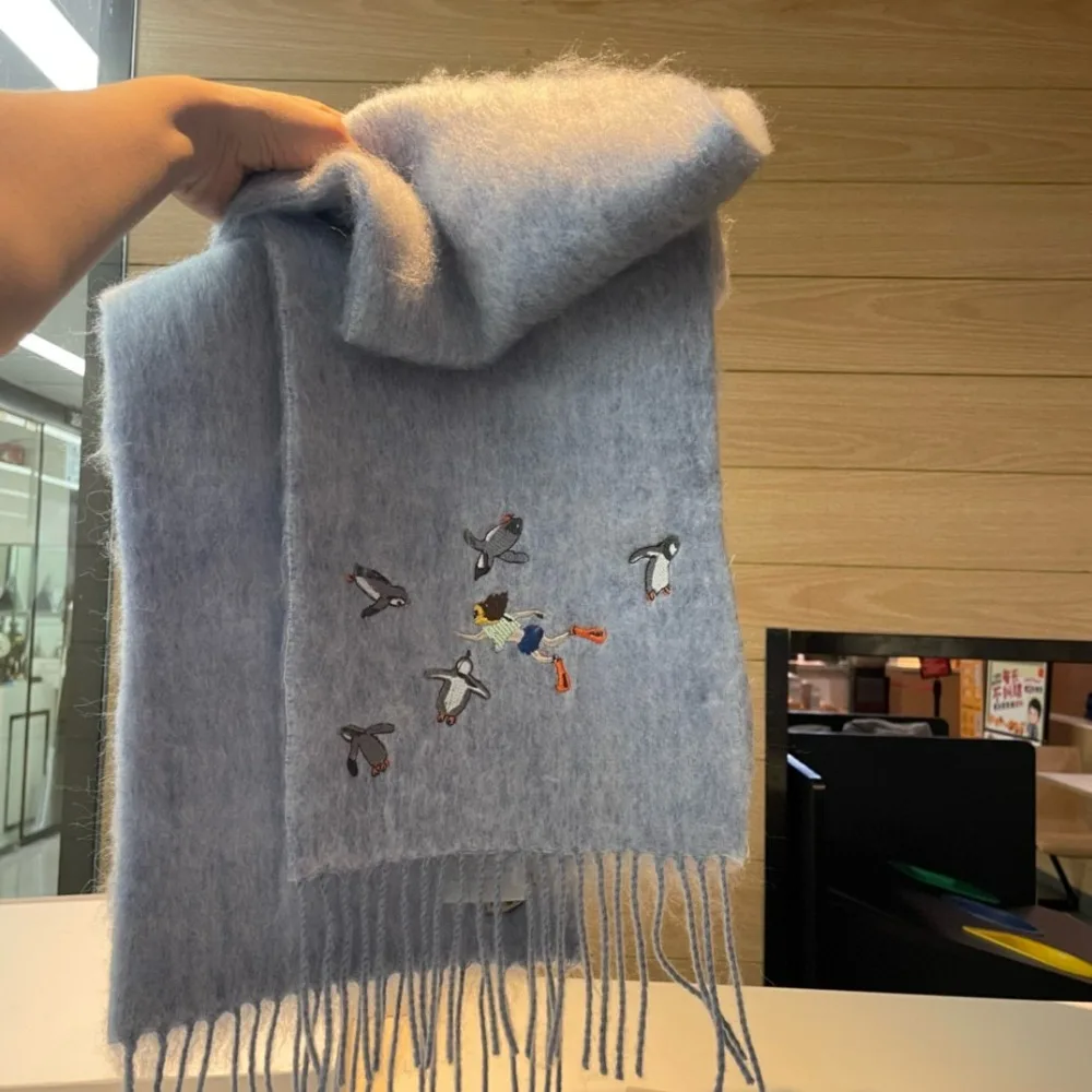 

Высококачественный художественный шарф на заказ, шарф на шею, осенне-зимний защитный дышащий мохеровый шарф для мужчин и женщин, модный незаменимый роскошный подарок