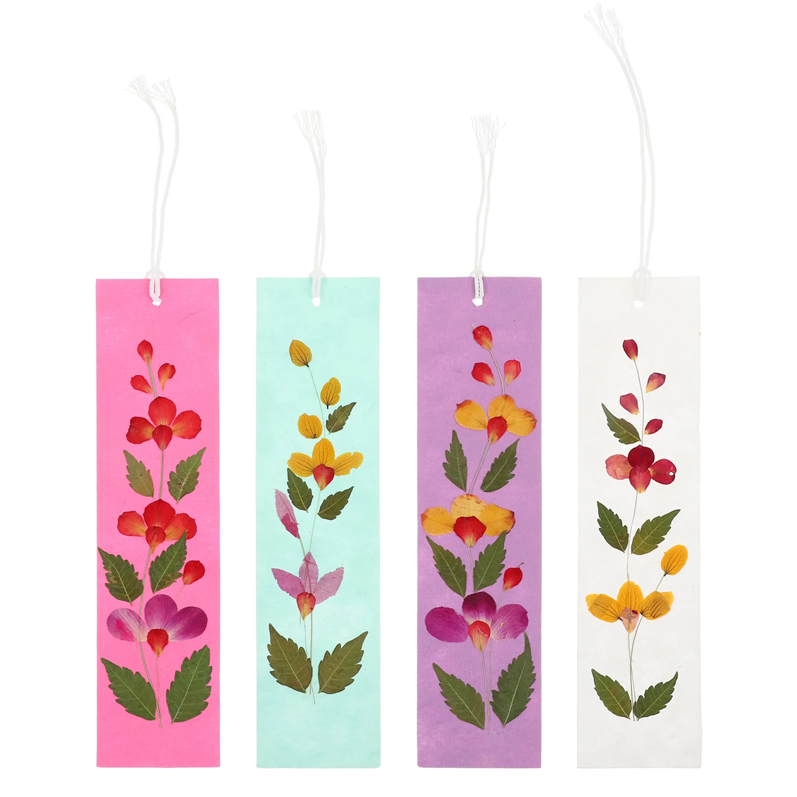 

4pcs Creative Natural Dried Flowers Bookmarks Diy Crafts Travel Gift Funny Materials Real Pressed Flower Bookmark