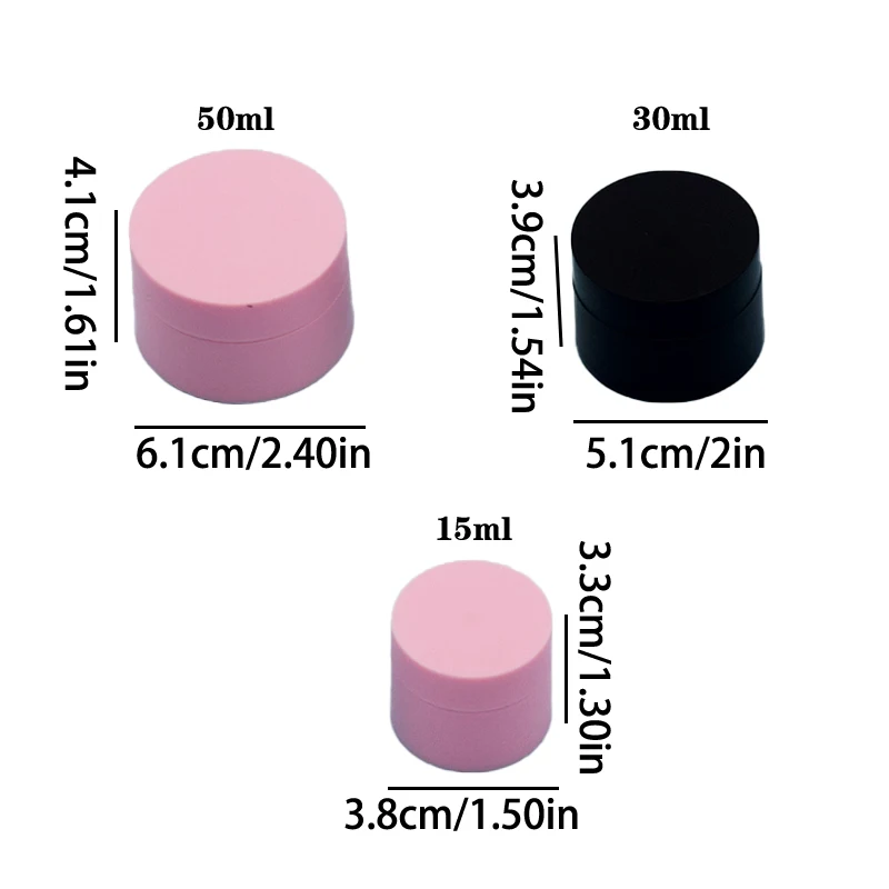 1Pcs 15g 30g 50g Refillable Face Cream Jar Lotion Salve Body Butter Makeup Containers Round Eyeshadow Gel Travel Pots