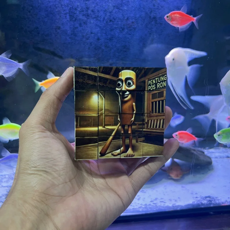 16 pçs/set de Cervinho Italiano Dos Desenhos Animados Quebra-cabeça Bloco Magnético Brinquedos Tung Tung Sahur Engraçado Meme Anime Bloco Criativo Presentes