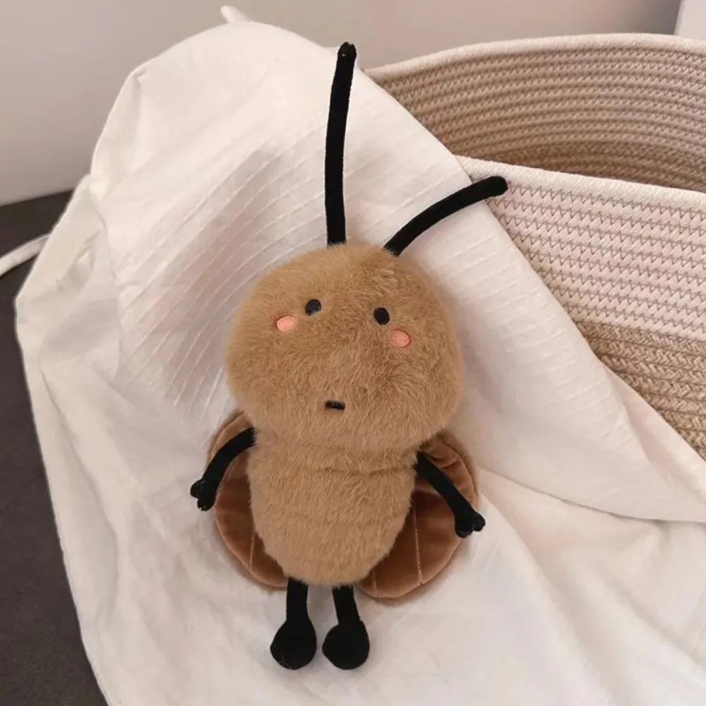 Muñeco de cucaracha creativo, juguete de peluche divertido y bonito para recuerdos de bebé, colgante de regalo de cumpleaños, decoración del hogar, accesorios de fotografía