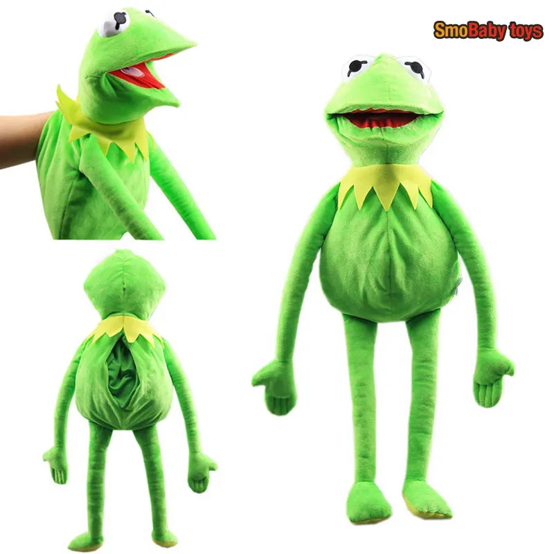 Muñeco de peluche de dibujos animados para niños, muñeco de peluche suave de alta calidad, rana KERMIT, regalo de cumpleaños