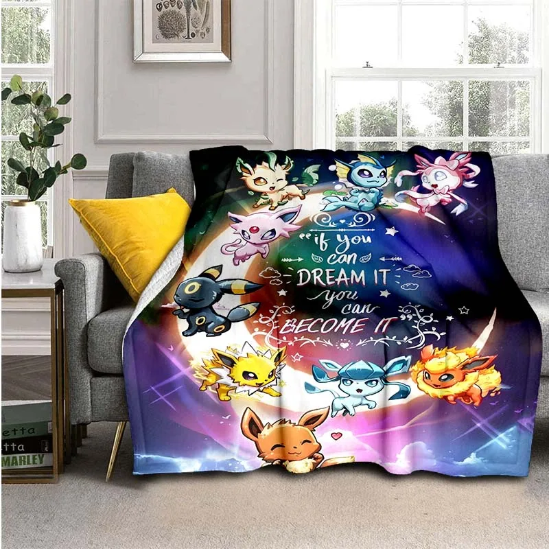 Cartoon Anime Kawai CUTE-P-POKE-M-MON Super Soft Throws Blanket,Warm Cozy Blanket for Bed,Sofa,Bedroom,Living Room,Travel,Hiking