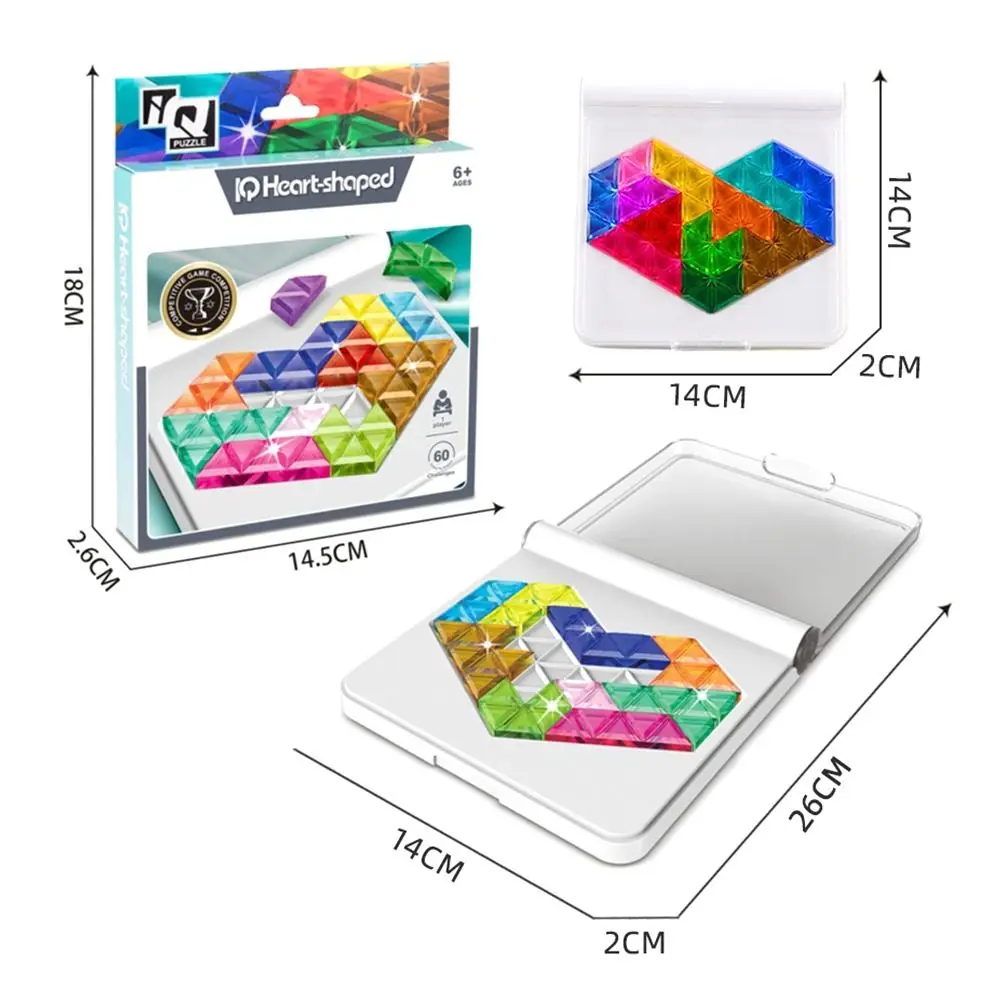 3D Blocos coloridos do enigma para miúdos, jogo educativo, construção da habilidade, quebra-cabeça, modos do brinquedo, presente, 60 enigmas