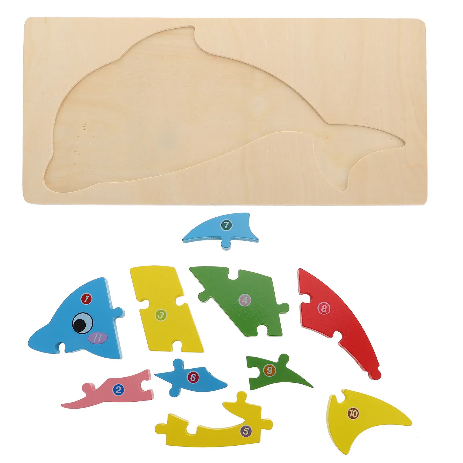 

Kids 3D Animal Shape Wooden Puzzle Plaything Early Learning Educational Puzzle Fine Polished Safe Smooth Corners Enhances Color