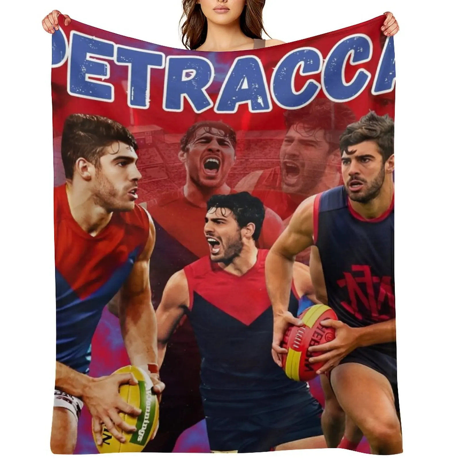 

Christian Petracca Melbourne Football Club AFL Throw Blanket Softest Large Soft Beds Cute Blankets