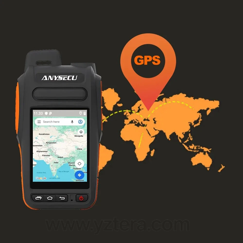 Anysecu Y18 4G Walkie-talkie Android 9.0 Unlocked Long Range Network Radio WIFI GPS Work with Zello Real-ptt Walkiefleet POCstar