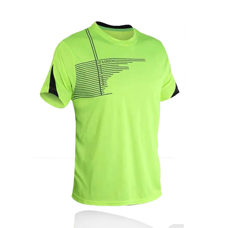 

Summer Quick Dry Sport Crew Neck Men's T-shirt Outdoor Fitness Running Top Badminton Table Tennis Short Sleeve Training Clothing