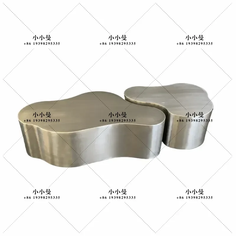 Light Luxury Stainless Steel Cloud Coffee Table Modern Creative Living Room Hotel Sales Department Model Room Furniture