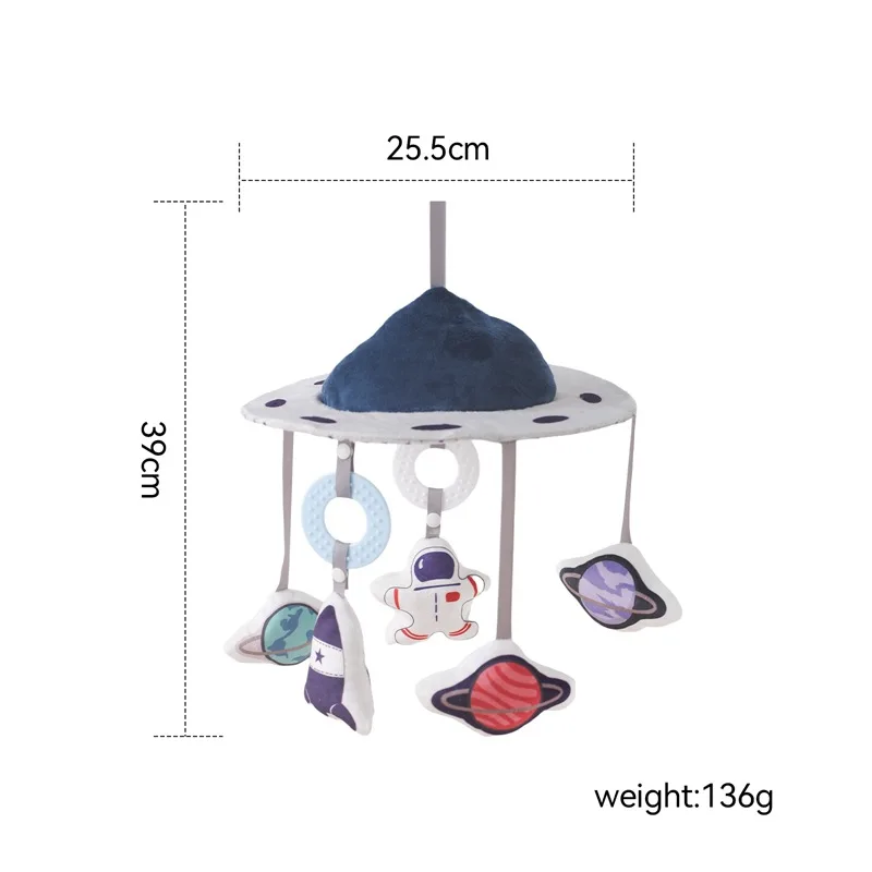 Astronsomstar-Cloche de lit pour nouveau-né, jouet hochet suspendu, carillon à vent apaisant pour bébé, pendentif transfrontalier