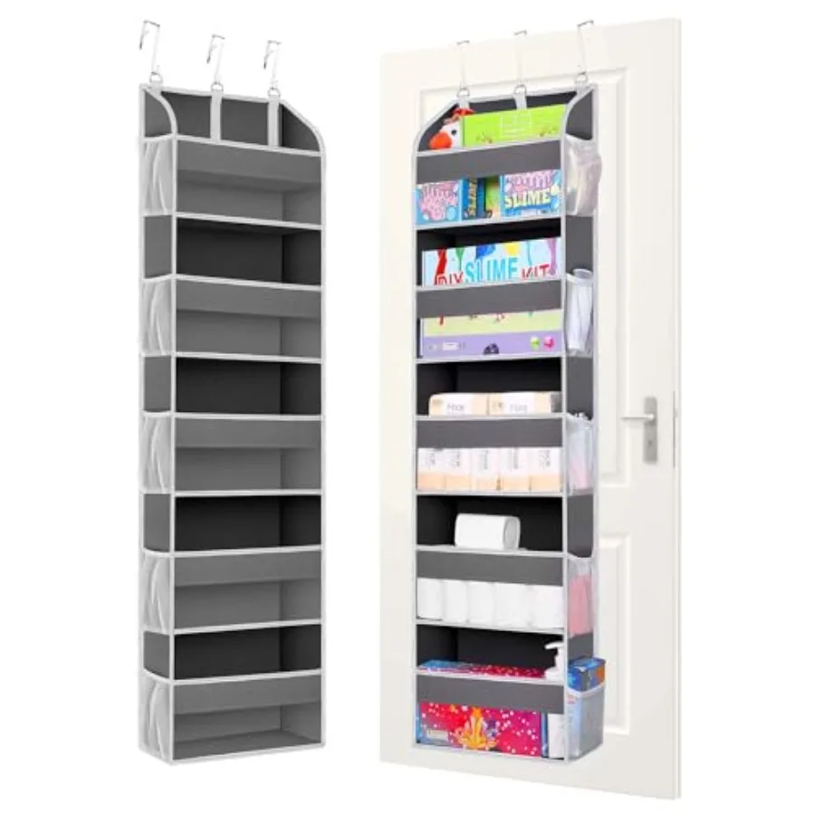 

Over The Door Storage Organizer with 5 Pockets 0 Mesh Side Pockets, 44 lbs Weight Capacity Door Hanging Organizers and Storage