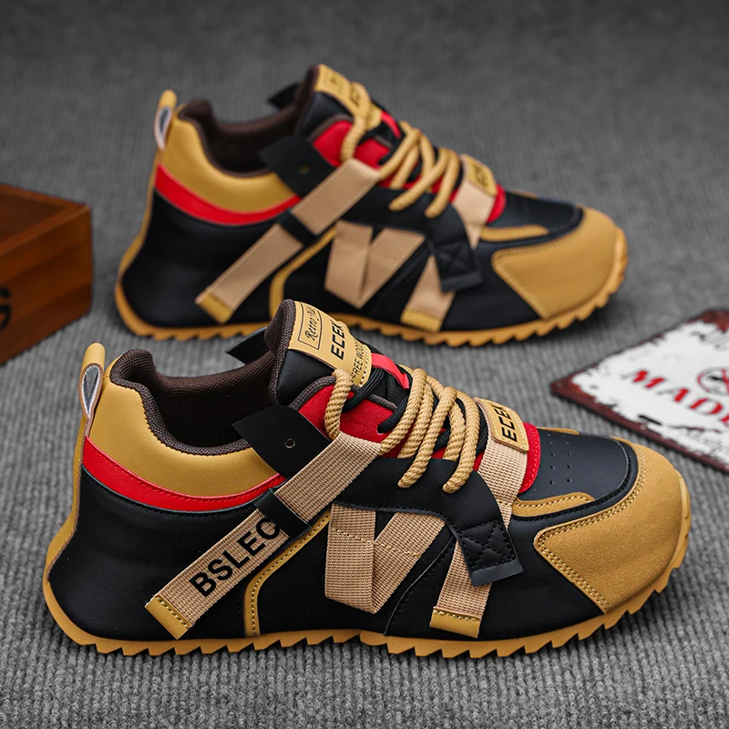 

Fashion Chunky Sneakers Men Plus Size 48 Designer Platform Sport Shoes Men Trainers Comfortable Breathable Casual Sneakers Male