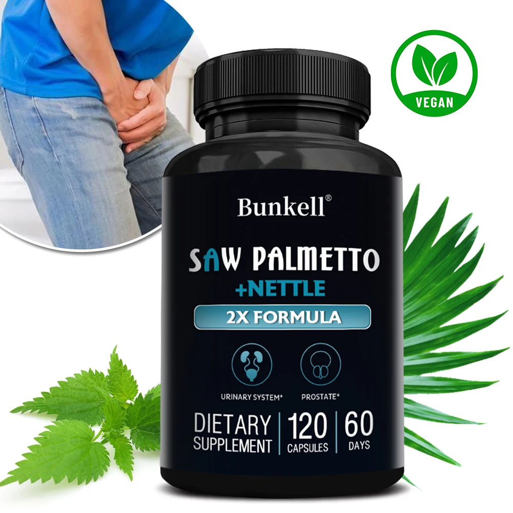 

Saw Palmetto + Nettle - Promotes prostate and urinary tract health, hair growth, supports overall health, antioxidant