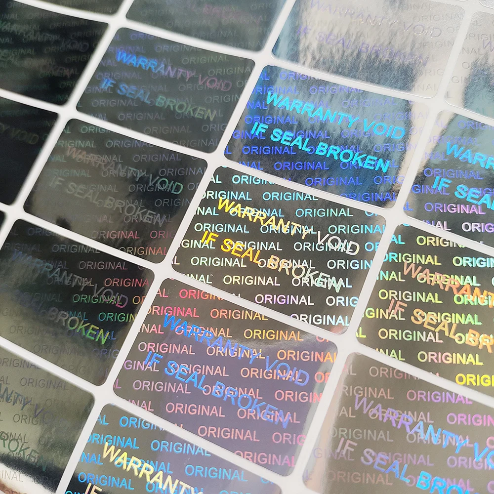 

10000pcs 3x2cm WARRANTY VOID IF SEAL BROKEN Silver Hologram Tamper Evident Label Warranty Void Sticker Removal Proof