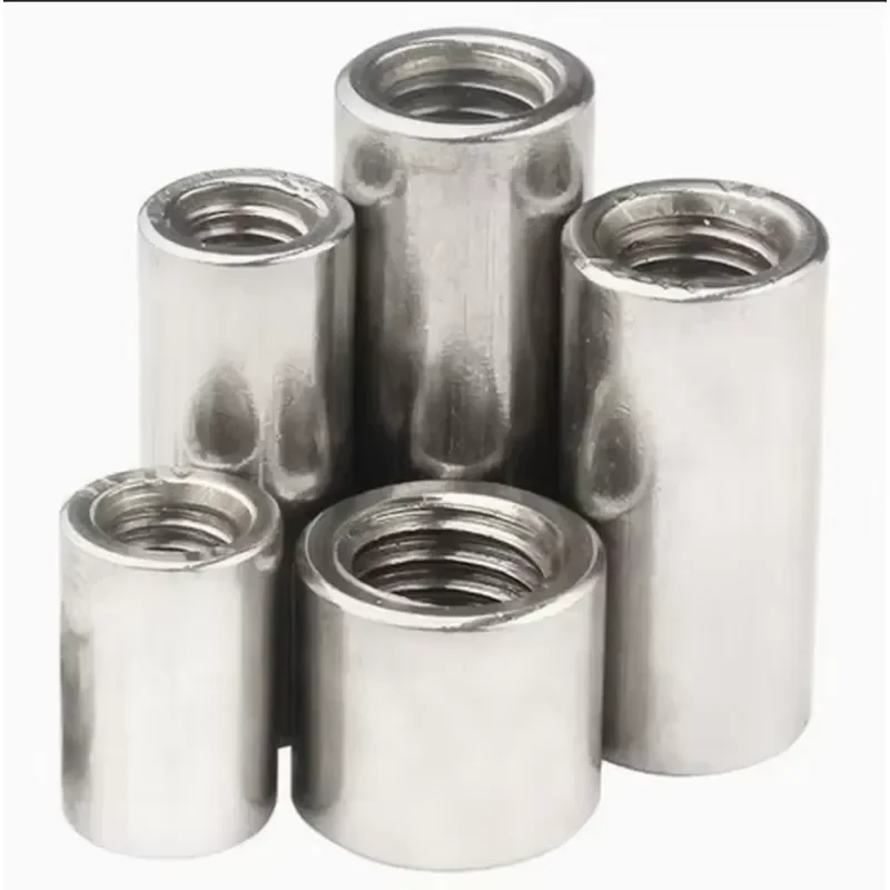 201 Stainless Steel Extended Round Nut with Thick Internal Thread