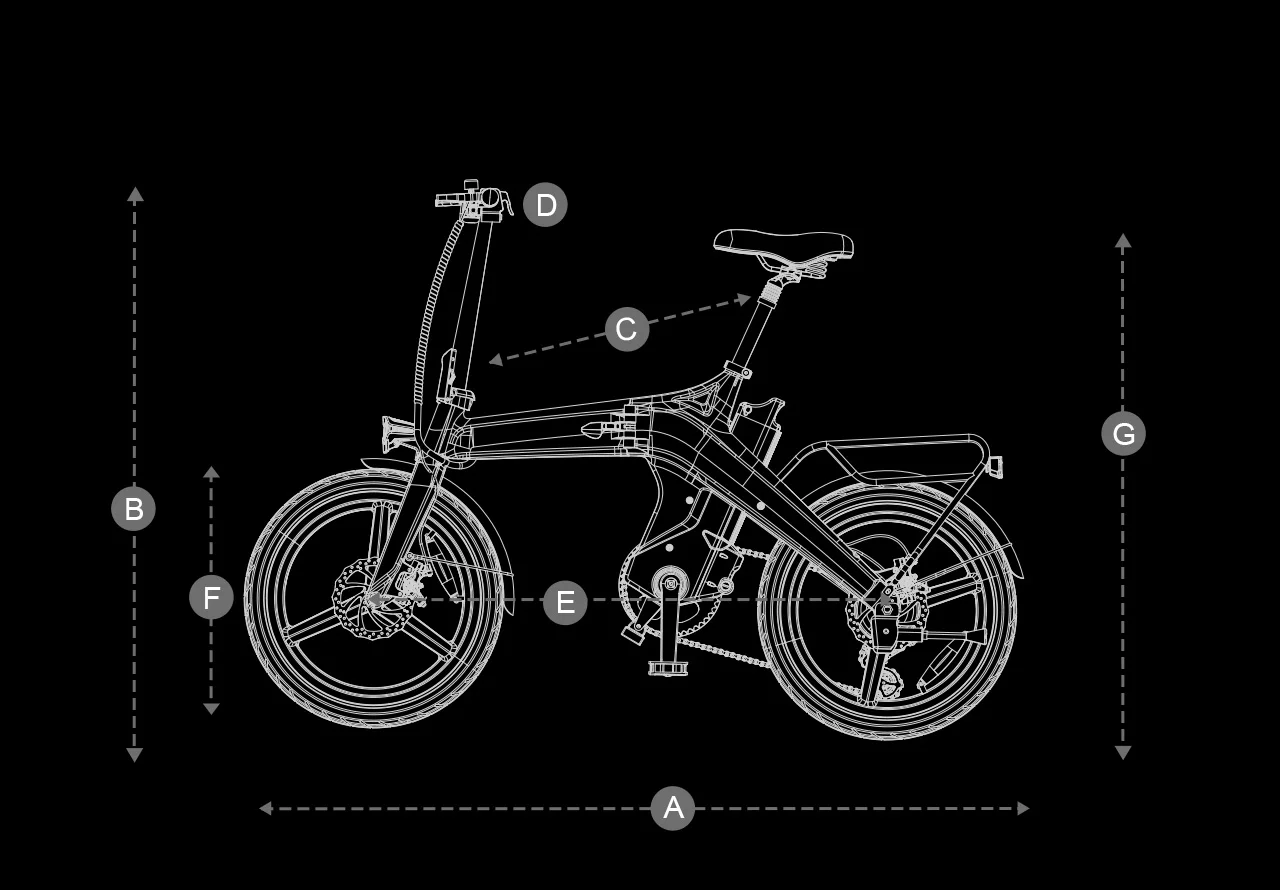 DYU T1 Elektrofahrrad 250 W bürstenloser Motor 36 V 10 Ah Lithiumbatterie Magnesiumlegierung E-Bike Erwachsene 20-Zoll-Reifen Falten-Elektrofahrrad – Detail 14