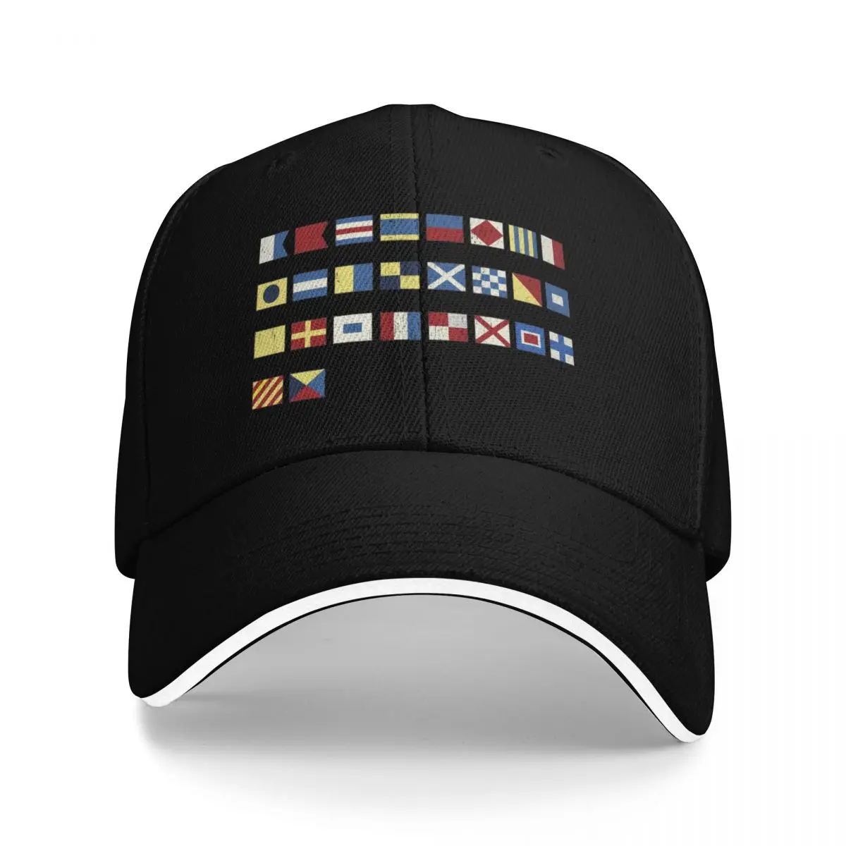 

Maritime Nautical Signal Alphabet Flags Baseball Cap Fashion Beach Hat Beach Hat Luxury Brand For Man Women's
