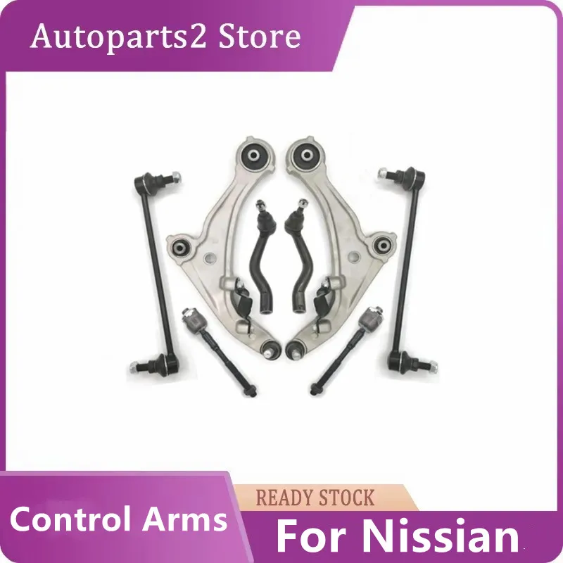 

8pcs K620195/6 K750094/5 ES800357/8 EV800356 Front Control Arms Kit + Tie Rods for Nissan Altima 2007 2008 2009 2010 2011 2012