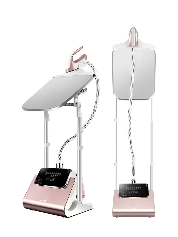 Household ironing machine. Hand-held and vertical. Steam iron. High-end electric iron for ironing clothes. Portable clothes iron