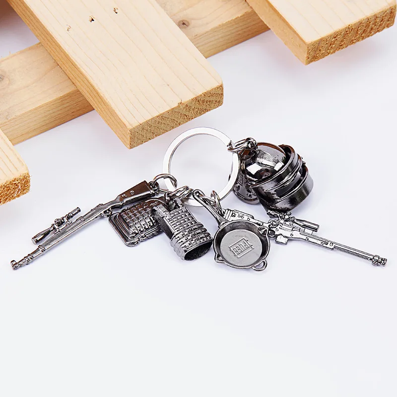 Porte-clés de personnalité créative PUBG série 98K, 6cm/2,36 pouces, modèle de pistolets, pendentif, cadeau créatif pour garçon, jouet, arme, périphériques de jeu