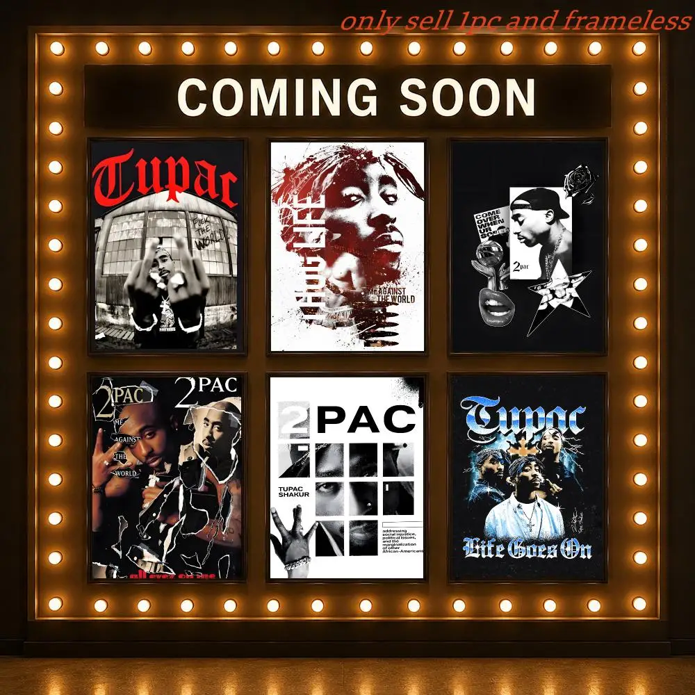 Rapper 2PAC T-Tupac ShakurS Poster Poster Painting Wall Art Pictures Living Room Home Decor