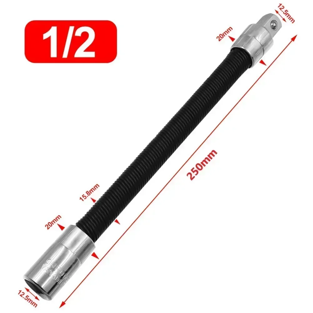 1/4 3/8 1/2 Driver Extension Rod Extension Rod Adapter Torque Wrench Flexible Long Socket Ratchet Wrench Elastic Post Hand Tool