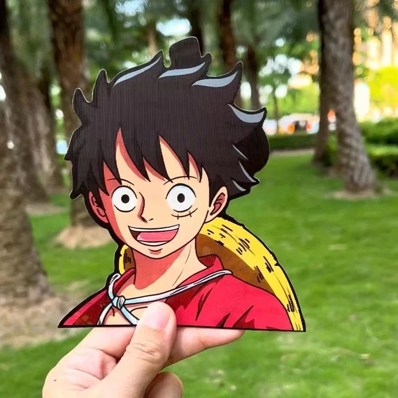 Anime ONE PIECE Luffy 3D Moving Motion Cartoon Lenticular Manga Stickers Waterproof For Cars Laptop Tablet Computer Deco