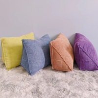 New Soft Back Cushion Reading Backrest Cushion Wedge Pillow Lumbar Pad Bed Car Office Chair Rest Pillow Back Support Pillow