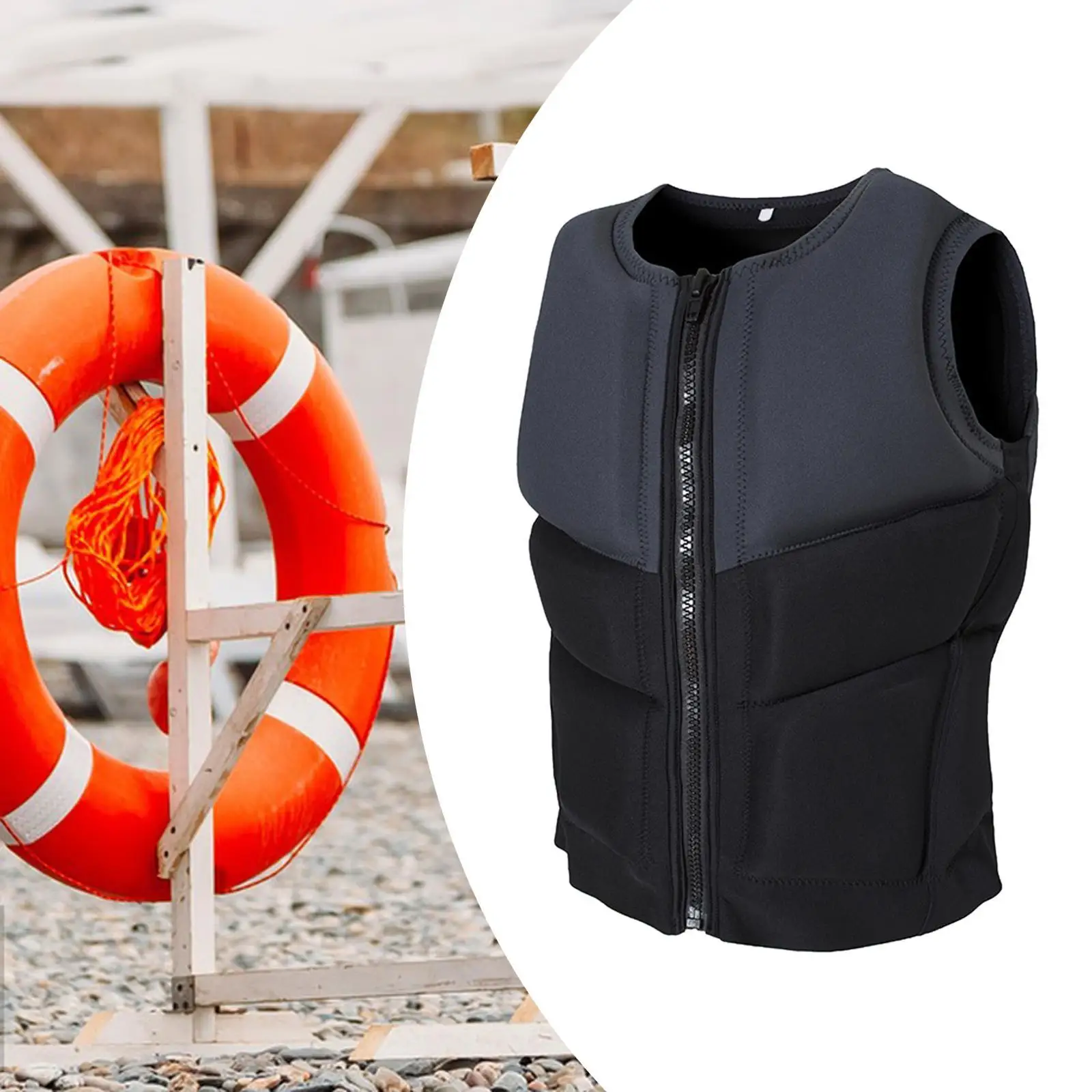 

Swim Jacket Waistcoat Life Suit Vest for Drifting Water Sports Wakeboarding