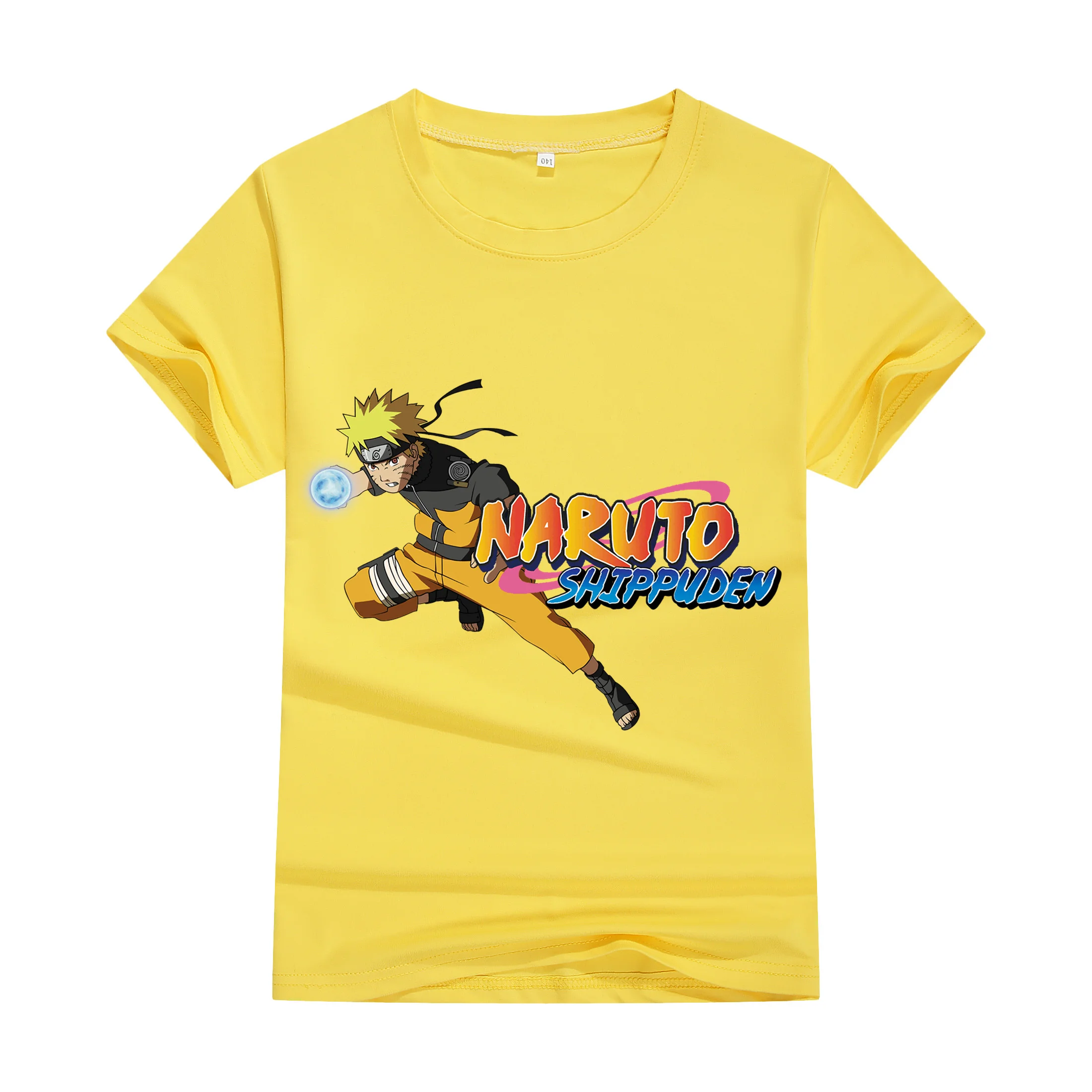 2024 Summer New Naruto Kids T-Shirt Cartoon Japanese Anime Casual Short Sleeve children Cotton Print Cosplay Naruto T-Shirt Top