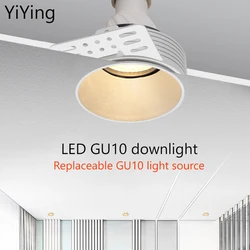 YiYing bezgraniczne reflektory Led wpuszczane bez obramowania Downlight 5W 7W GU10 MR16 żarówka COB światło punktowe do kuchni strona główna lampa wewnętrzna