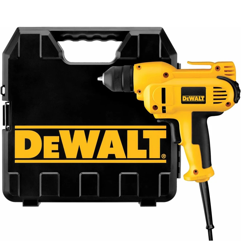 

DEWALT Drill, 8.0-Amp, 3/8-Inch, Variable Speed Trigger, Mid-Handle Grip for Comfort, Corded (DWD115K )