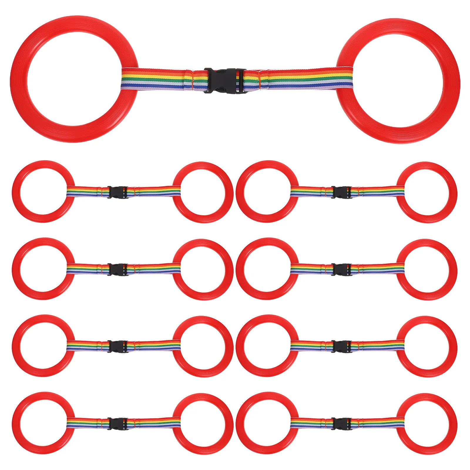 24-set-children-anti-lost-wristband-24-ring-adjustable-walking-rope-for-toddlers-safety-outdoor-group-activities-preschool