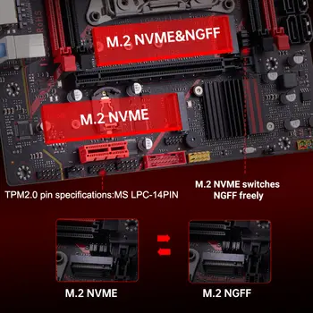 Základní deska MACHINIST E5 MR9A V1.0 X99 s podporou LGA 2011-3 Xeon E5 V3 V4 CPU procesor DDR4 RAM paměť ATX NVME M.2 USB 3.0 10 nejlepší prodej základní deska xeon - №7