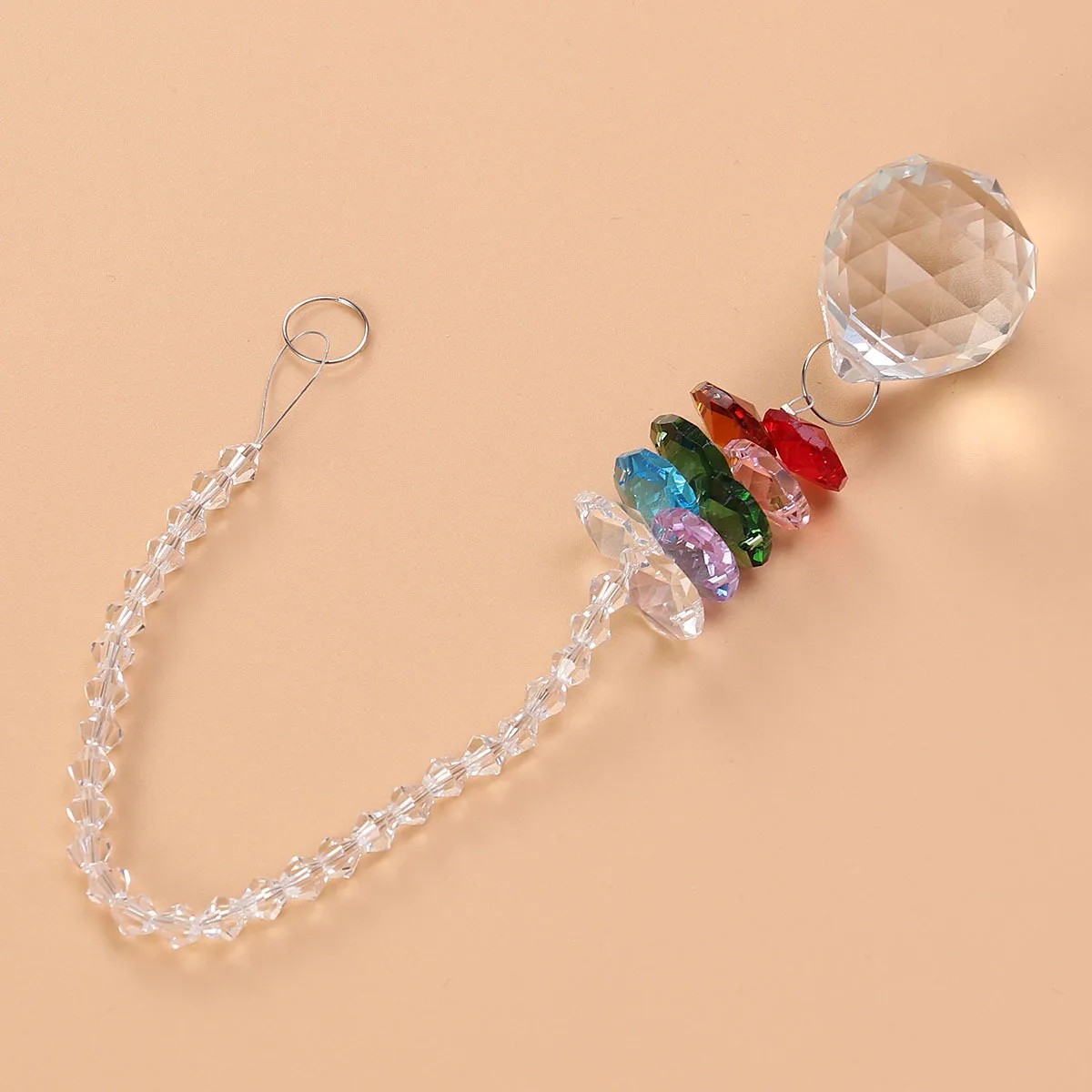 

Hanging Crystal Pendant Prism for Home Office Garden Decoration Window Chandelier Lighting Fixture Rainbow Refraction Decorative