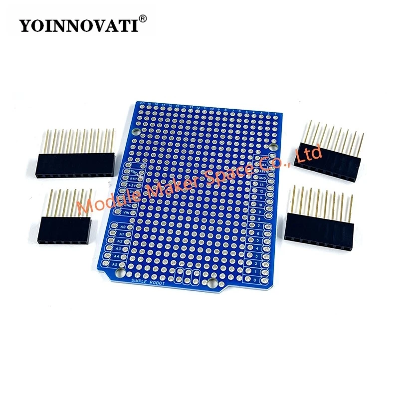 Prototype PCB Expansion Board for Arduino ATMEGA328P for UNO R3 Shield FR-4 Fiber PCB Breadboard 2mm 2.54mm Pitch With Pins DIY