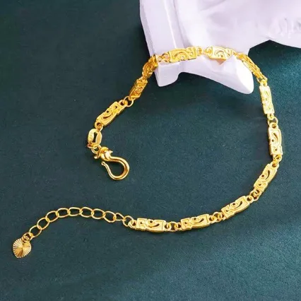 Pulsera de oro puro de 24K para mujer, brazalete de Fénix antiguo de alta gama, estilo étnico, regalo de joyería AU999