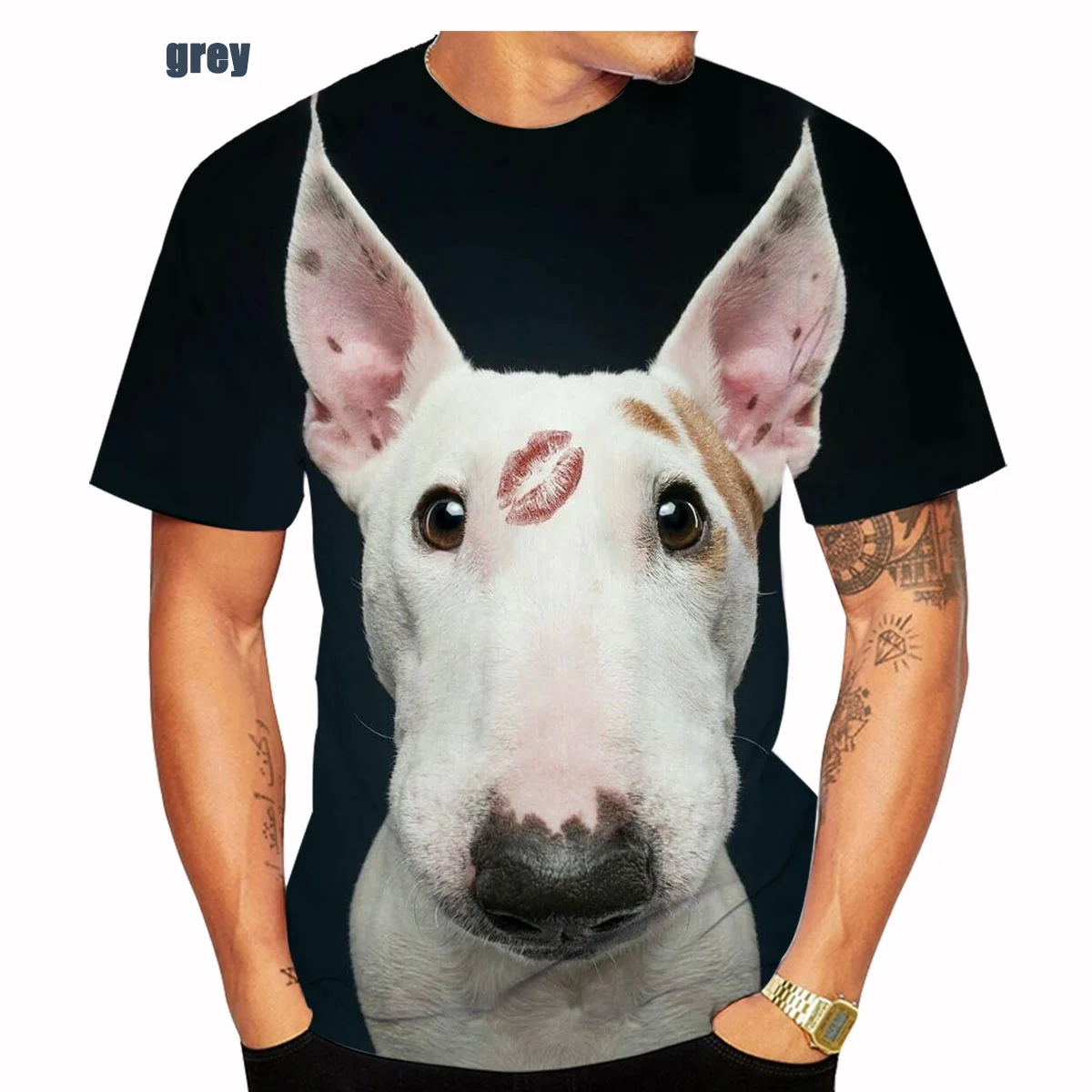 2022 Fashion Bull Terrier 3D Printed Men and Women T-shirt Casual Dog Bull Terrier Short Sleeve