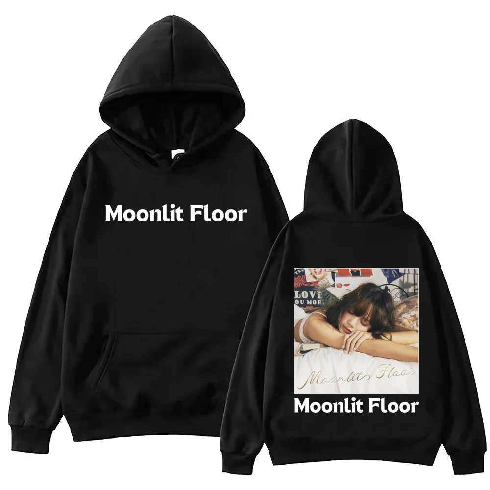 

Kpop Lisa-Moonlit Floor Hoodie Harajuku Hip Hop Pullover Tops Fans Gift