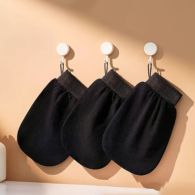 3PCS Shower Scrub Gloves Bath Back Scrub Dead Skin Facial Massage Gloves Bathing Cleaning Products Body Scrubber Tool