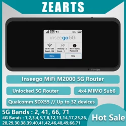 Inseego M2000 5G Router 2.7Gbps 5050mAh Pocket WIFI 2.4GHz/5GHz WiFi6 hotspot LTE Cat22 4g 5g sim router（used 95%ne）