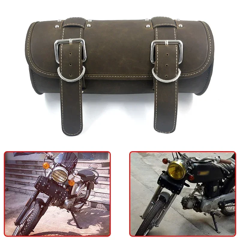 

For BMW R Ninet R1200GS F700GS PU Leather Saddlebags Tool Storage F/R/S Bag for Suzuki Yamaha Honda Ducai Kawasaki Care Racer