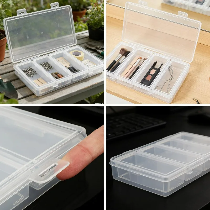 Transparent Rectangular DIY Bead Jewelry Container