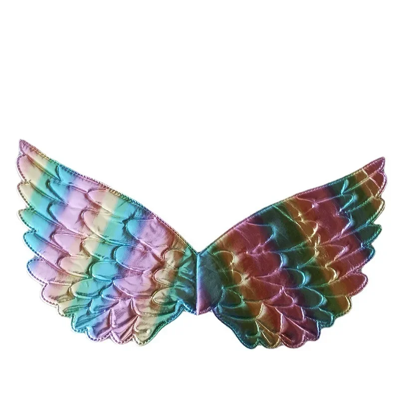 Silver Gold Fairy Wings Colorful Angel Wing for Girls Princess Costume Accessories Birthday Party Dress Decoration Christmas